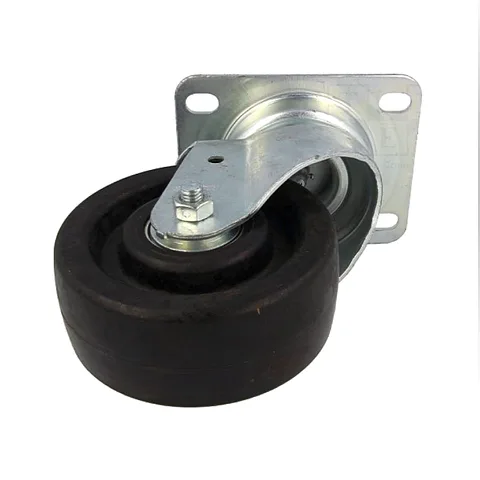 Колесо черная резина поворотное SIZE:2"(50мм) Нагрузка 30 кг. SCR 25