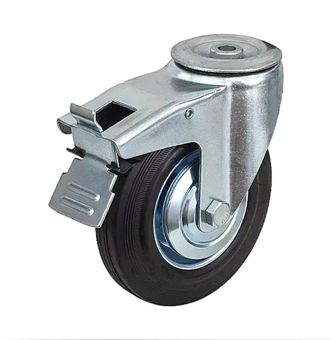 Колесо промышленное с тормозом SIZE:4"(100мм) под болт М12 Нагрузка 70 кг. SCHB 42