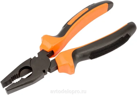 Пассатижи (плоскогубцы) комбинированные 160мм на держателе  АвтоДело