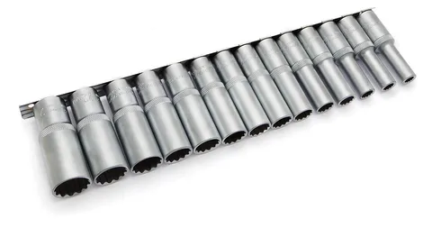 Набор головок 12-ти гран.удлиненных 1/2" 14пр.(8,9,10,11,12,13,14,15,16,17,18,19,21,22мм) "ДТ"