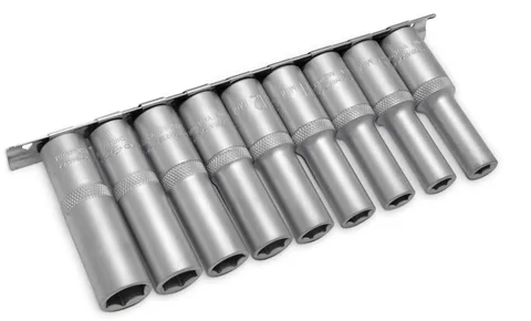 Набор головок 6-гр.удлинен. 9шт.(8,9,10,11,12,13,14,15,17мм) 1/2" "ДТ" (5шт)