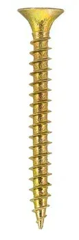 Саморез универсальный 5x40 желтый цинк потай (500шт.) (12 уп.)