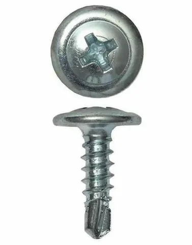 Саморез с прессшайбой 4,2x16 со сверлом, оцинк. ТОП (1000 шт.) (12 уп.)