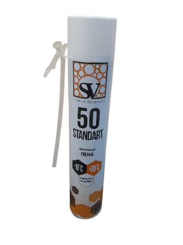 Монтажная пена, всесезонная, 550 мл (650 г) SV STANDART 50 (12 шт.)