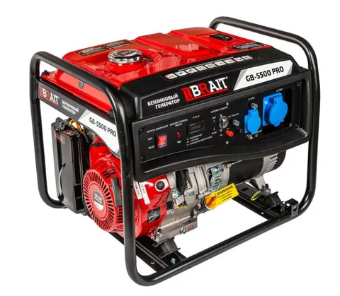 Генератор бензиновый GB-5500 PRO (5,5кВт/5.0кВт)  руч. запуск BRAIT